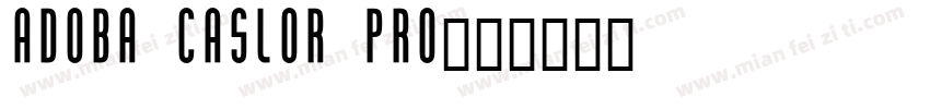Adoba Caslor Pro字体转换